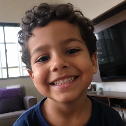 Foto de um menino tirada no celular