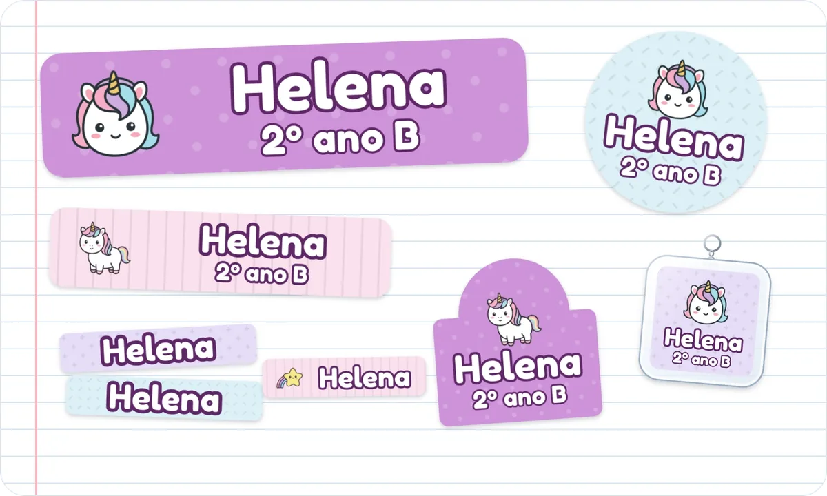 Etiquetas do tema Unicórnio Arco-íris com o nome Helena
