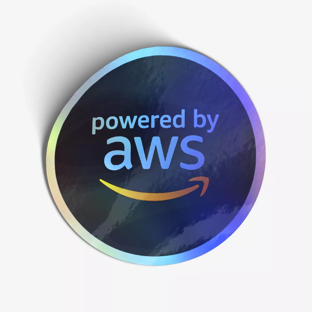 powered by AWS holográfico