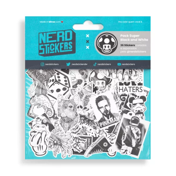 Super pack Black and White (36 stickers)