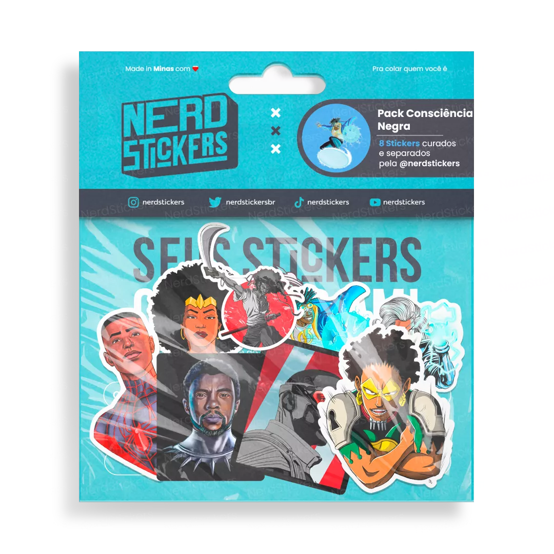 Representatividade All Black (8 Stickers)