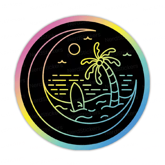Beautiful Beach - Nerd Stickers
