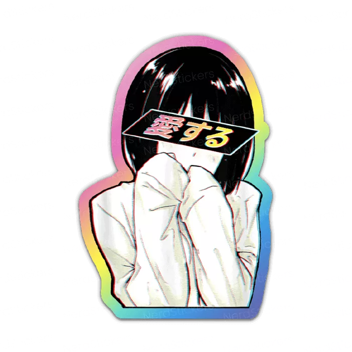 Shy girl - Nerd Stickers
