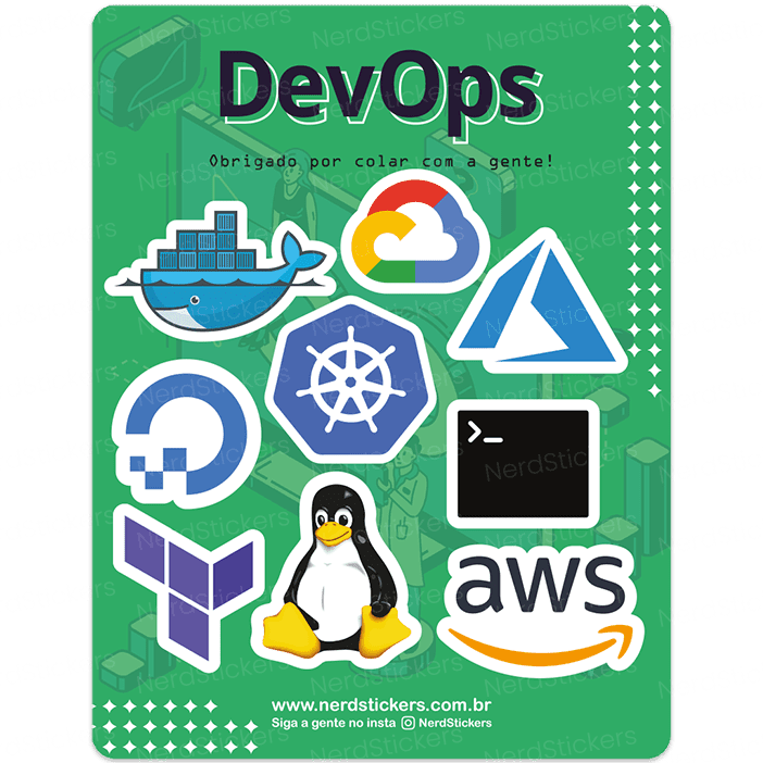 Devops Sticker Cartela DevOps