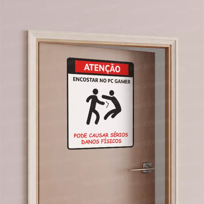 Adesivo Gigante Causa danos, Design