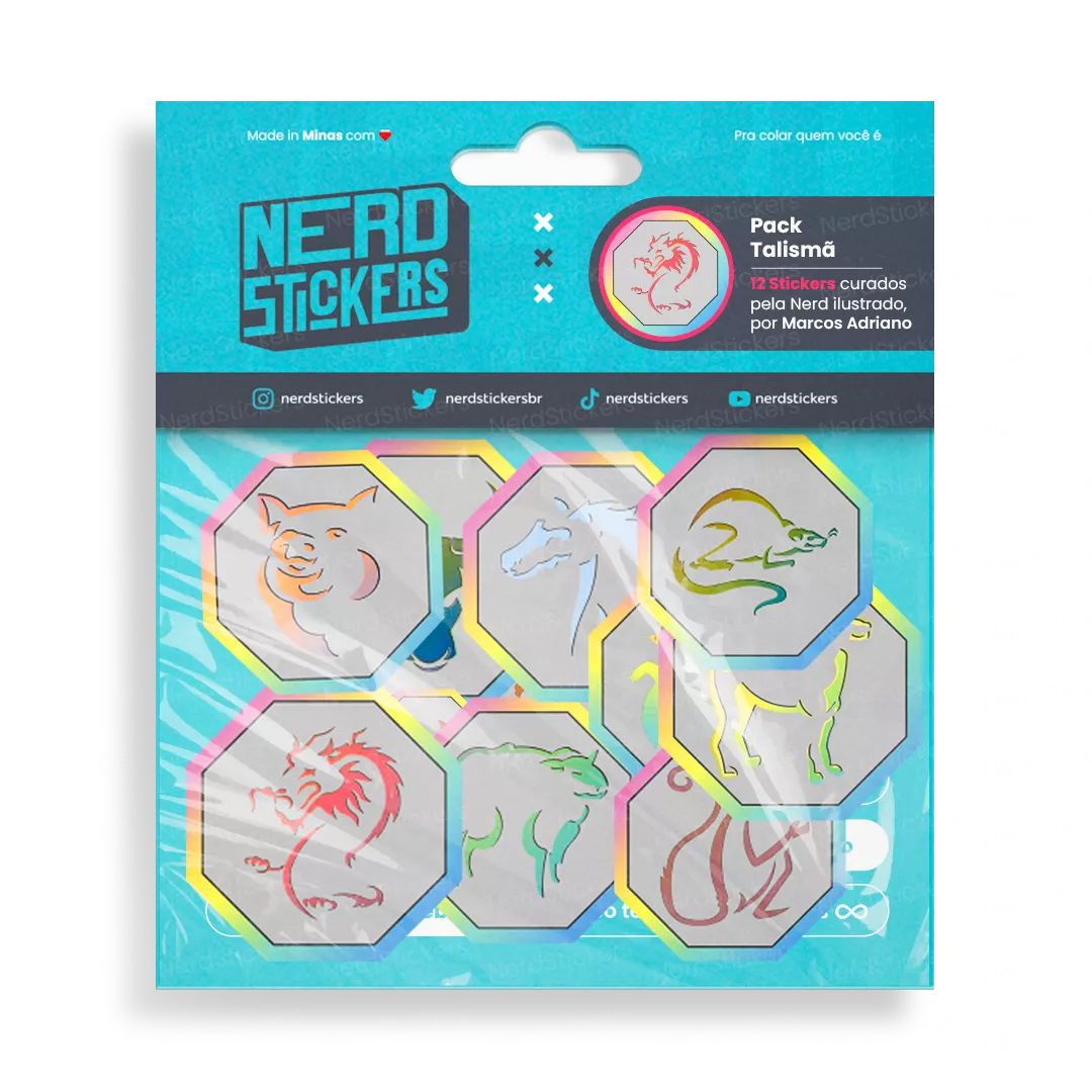 Pack Talismã (12 Stickers)  | Holográfico