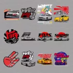 Pack Drift | Transparente (33 Stickers)