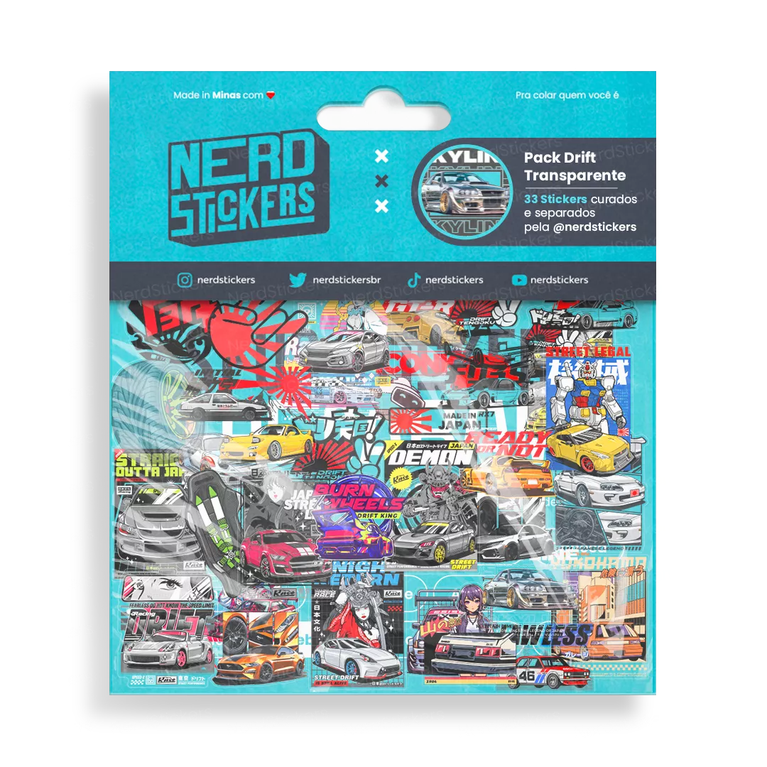 Pack Drift | Transparente (33 Stickers)