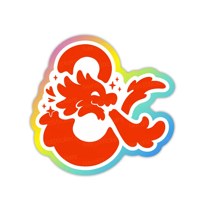 Dragão fofinho holographic sticker, Games