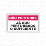 Não Perturbe | 40x22cm