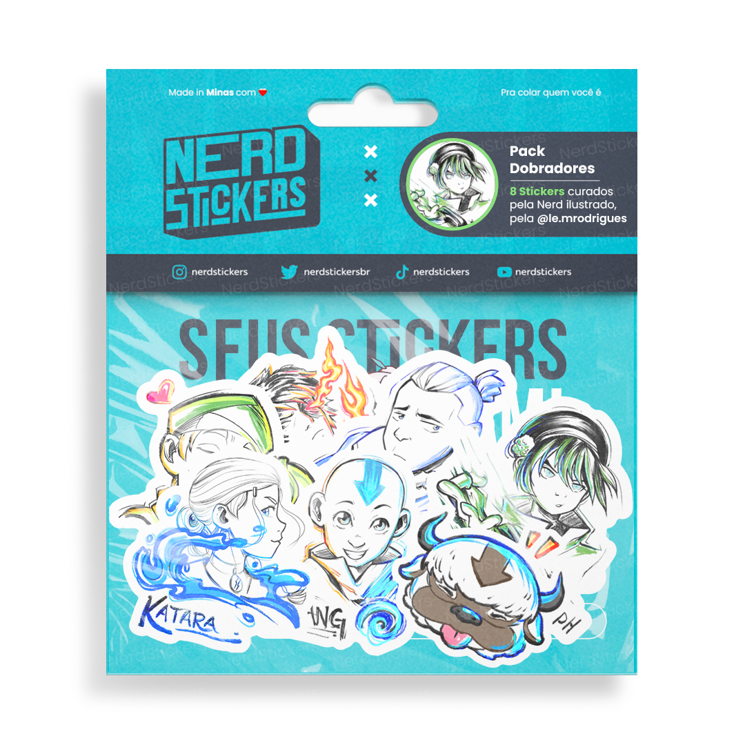 Pack Dobradores (7 Stickers) | Nerd Stickers