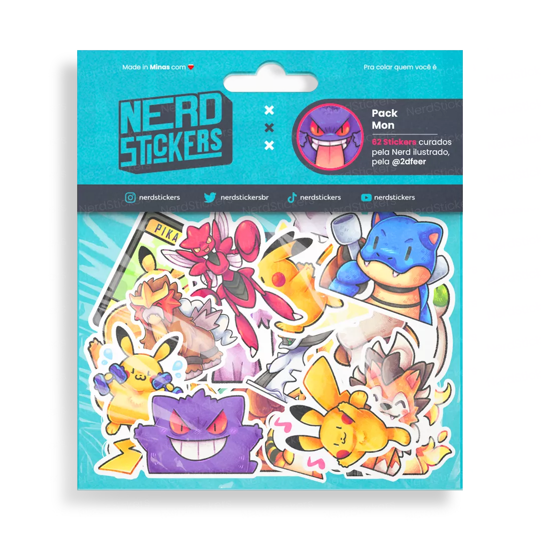 Pack Mon (62 Stickers)