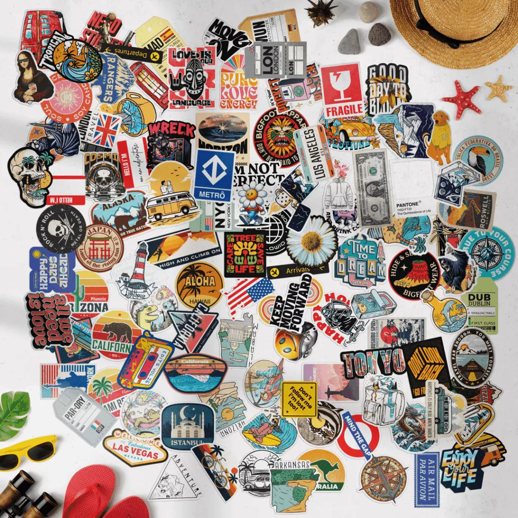 Todos os adesivos da Sticker Box Travel