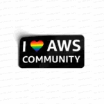 I love AWS Community (Pride Colors Heart)