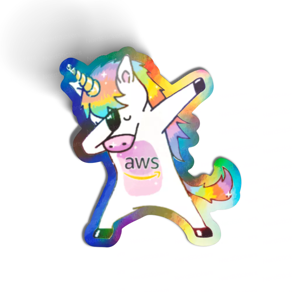 Unicorn Rainbow AWS Holographic