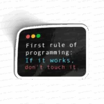 A regra da programação