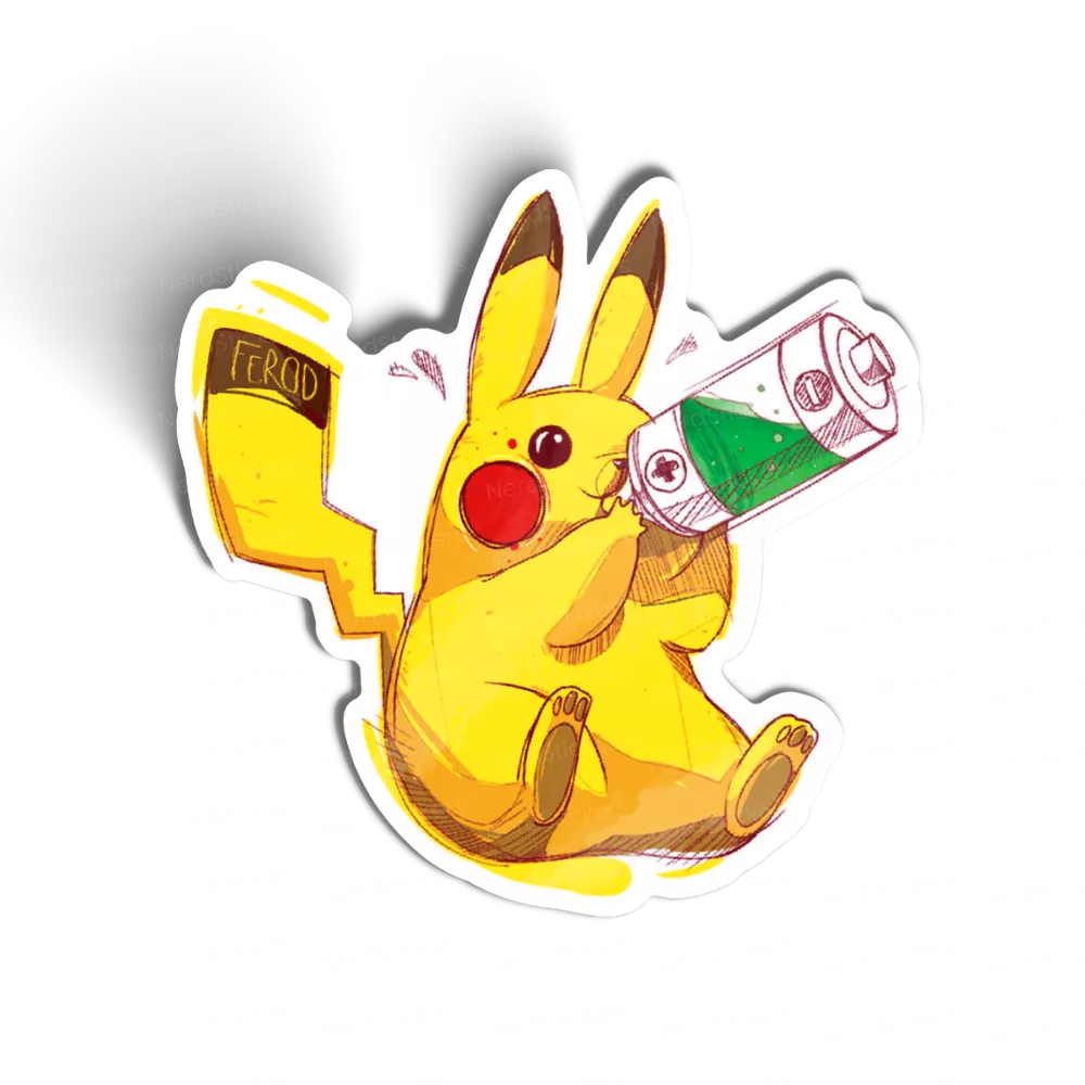Adesivo Amarelo energizado, Anime e Mangá