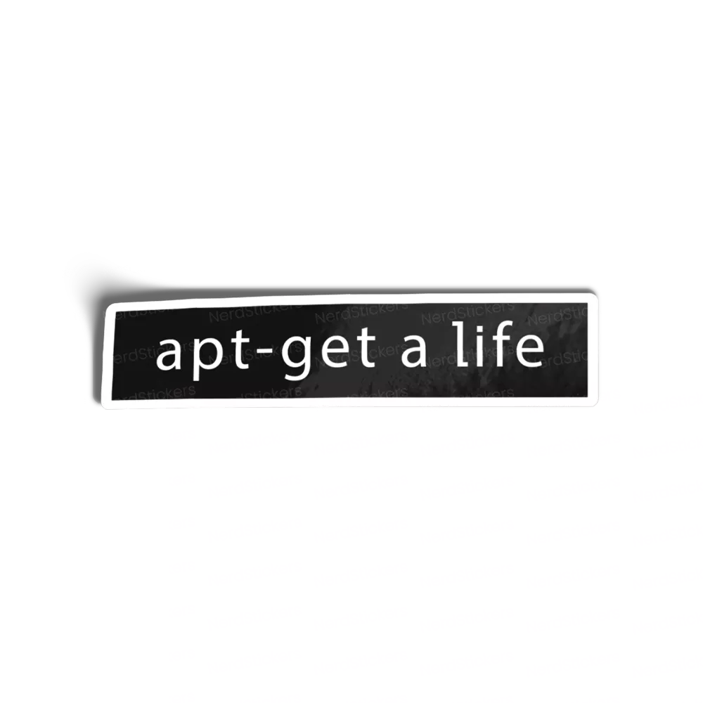 Adesivo Apt-get a Life, Programação