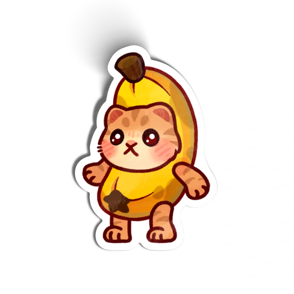 Adesivo Banana Cat ZB, Animais
