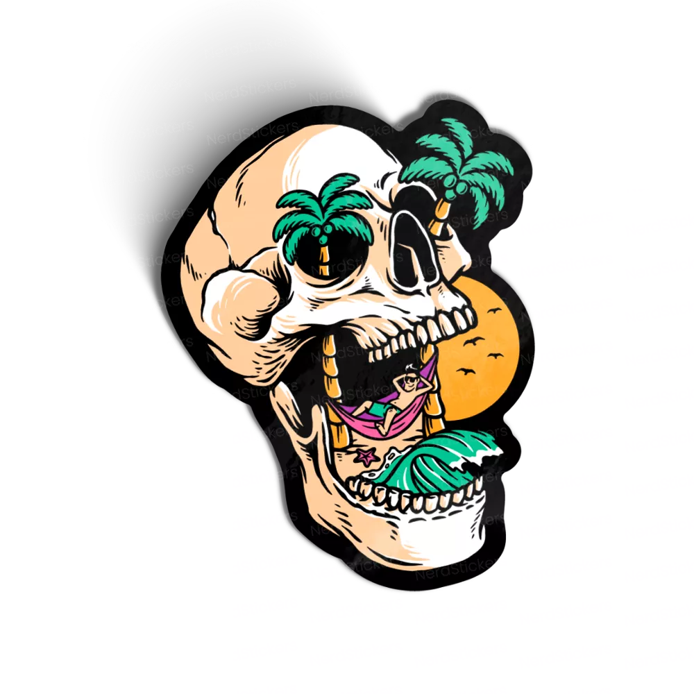 Adesivo Beach skull, Viagem
