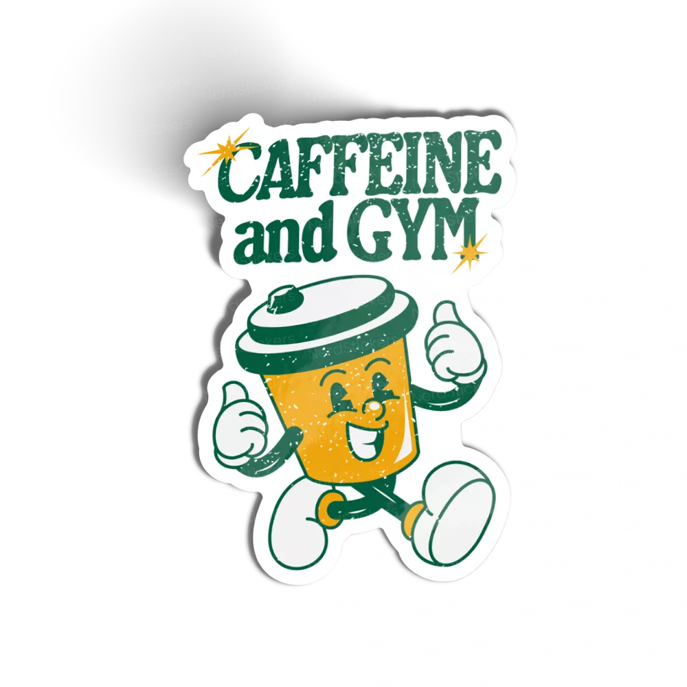 Adesivo Caffeine and gym, Memes e Humor