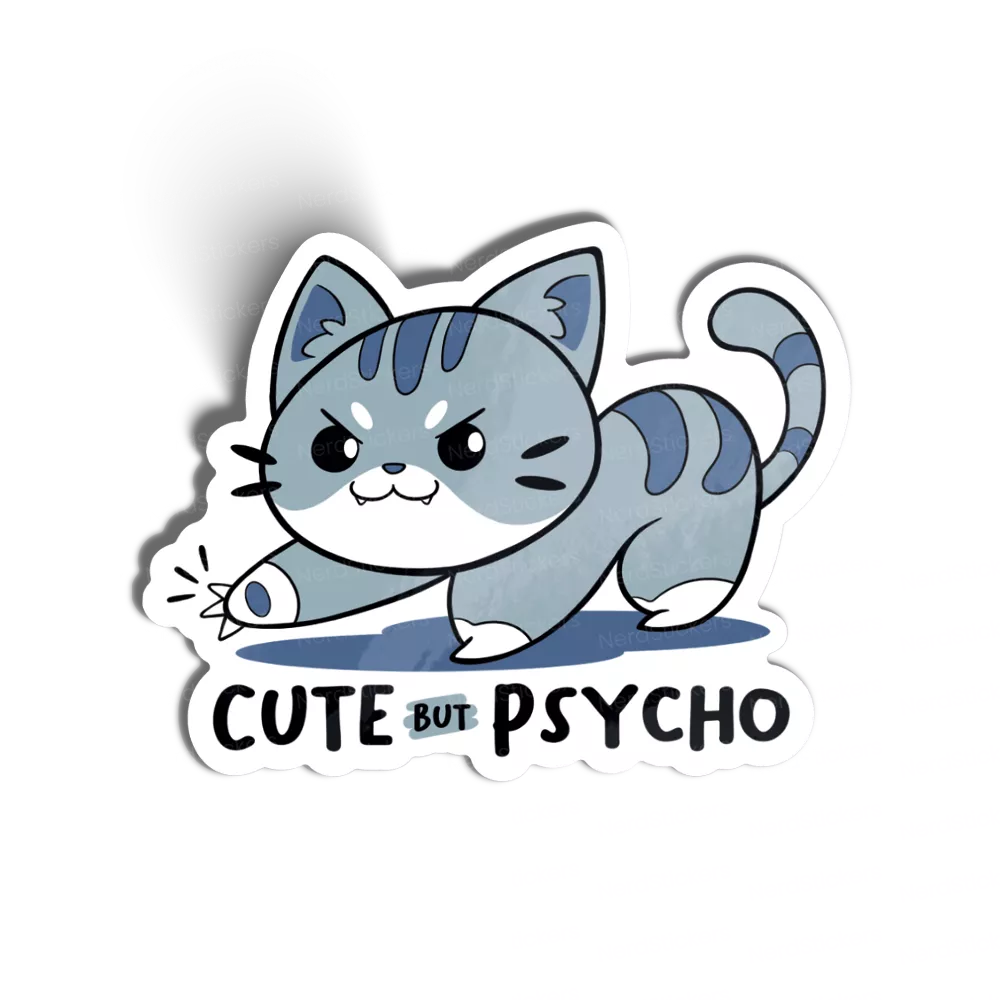 Adesivo Cute But Psycho, Animais