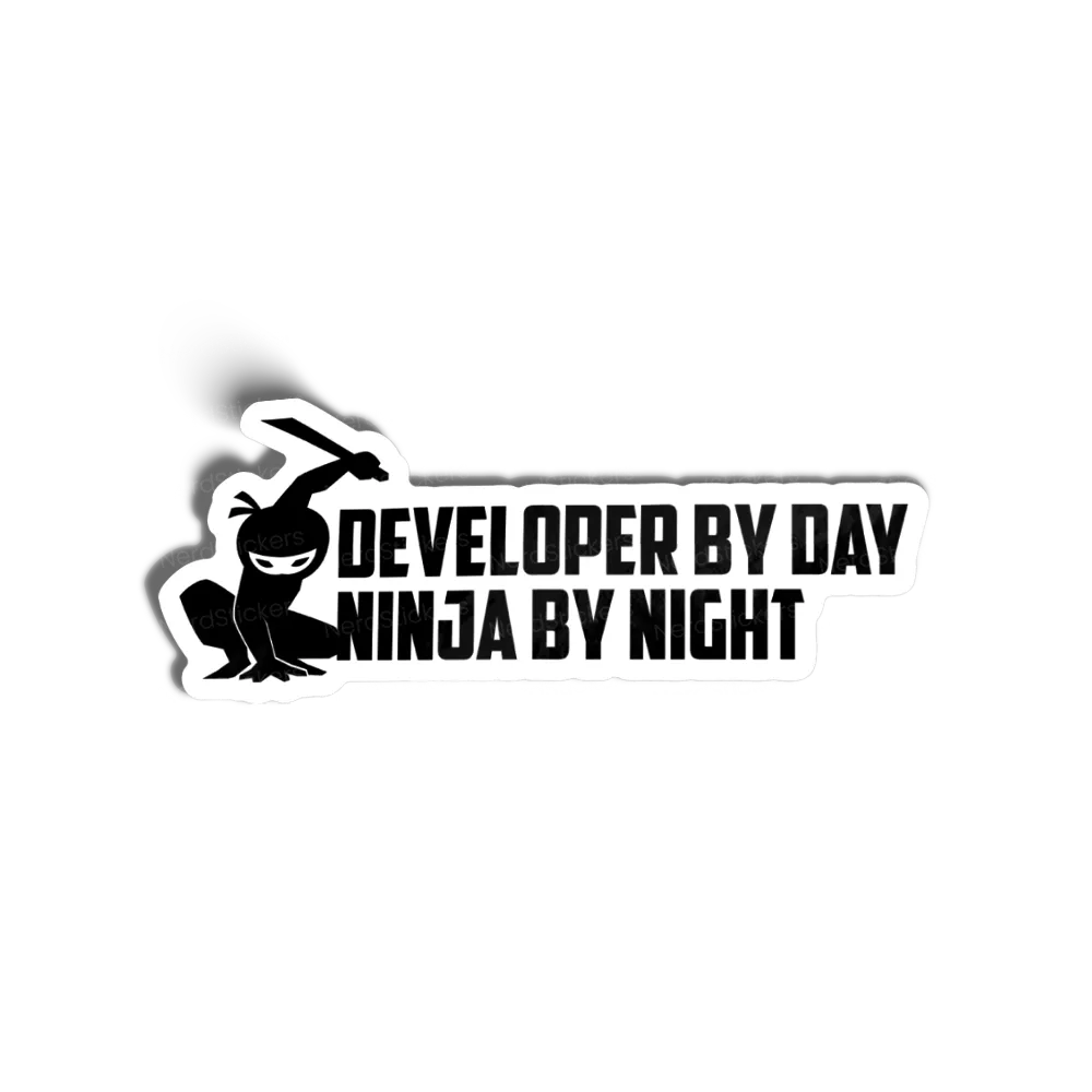 Adesivo Developer by day, Programação