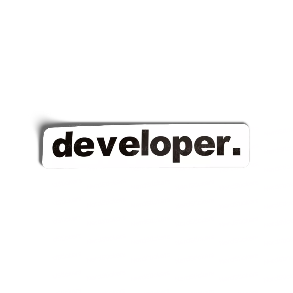 Adesivo Developer White, Programação