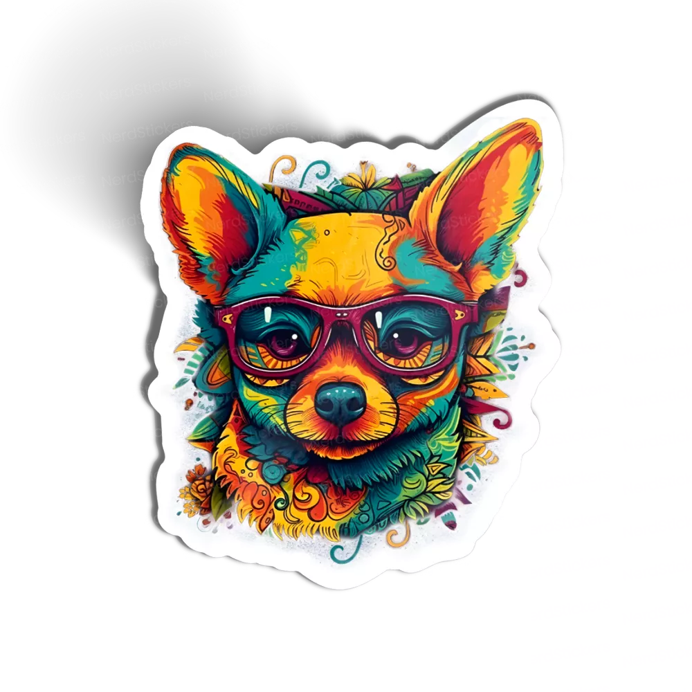 Adesivo Dog Glasses, Animais