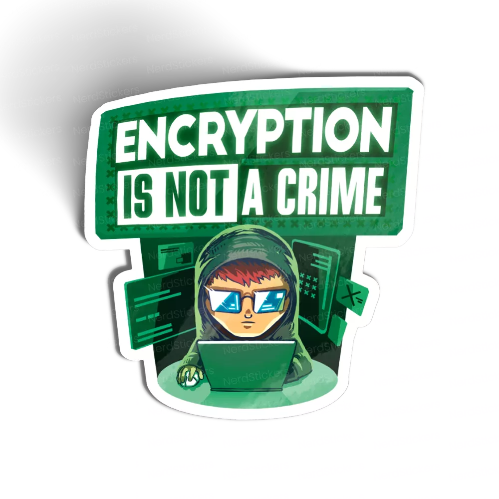 Adesivo Encryption Is Not A Crime, Programação