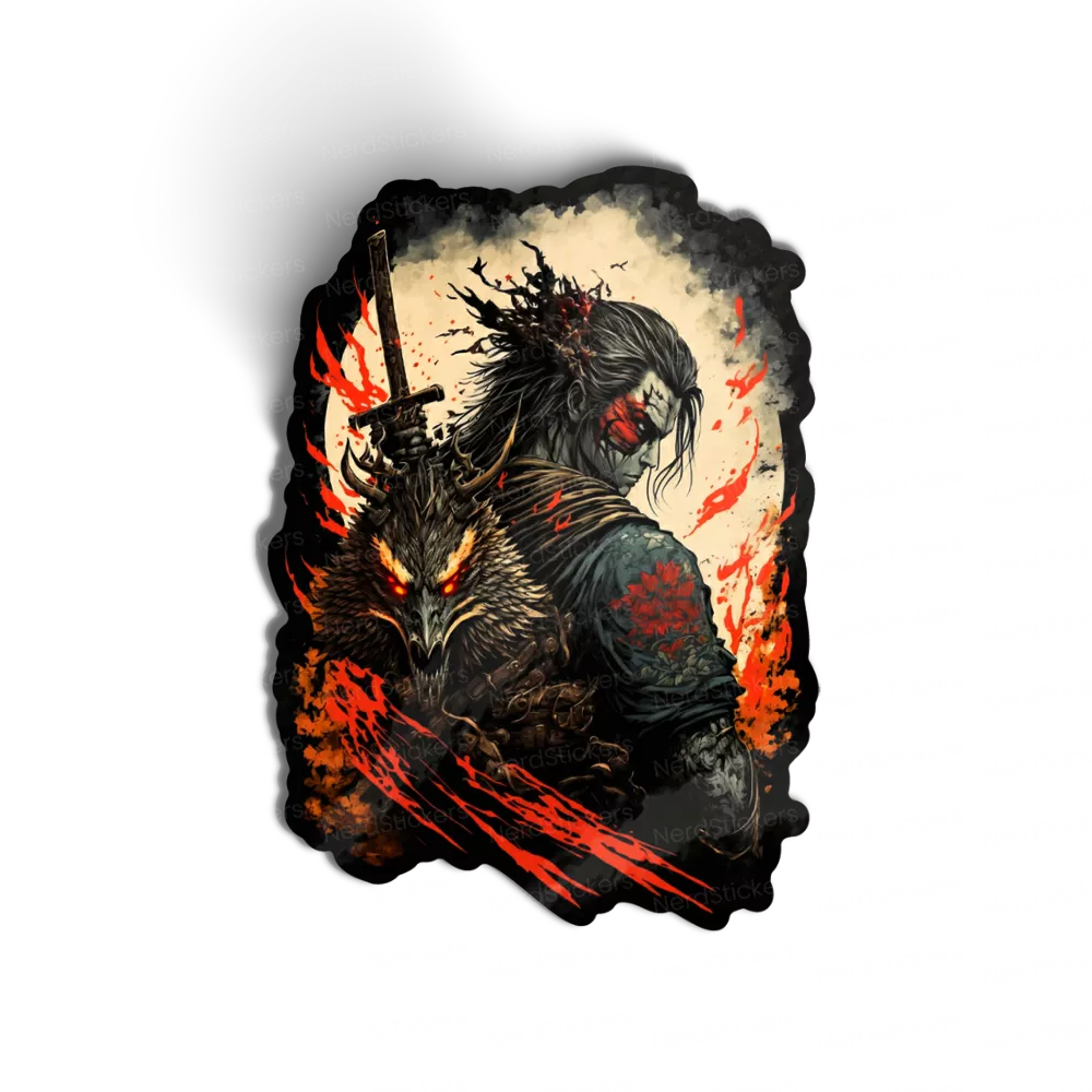 Adesivo Guerreiro de fogo, Anime e Mangá