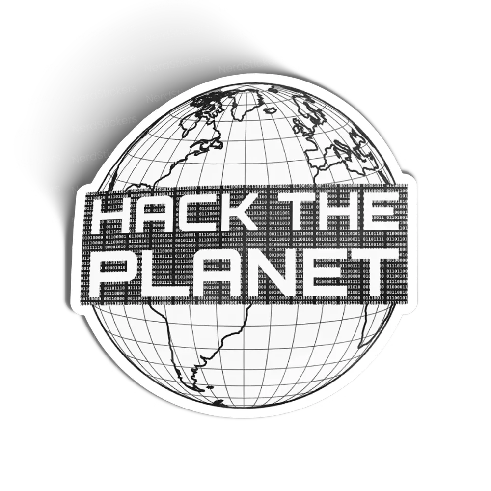 Adesivo Hack the planet, Programação