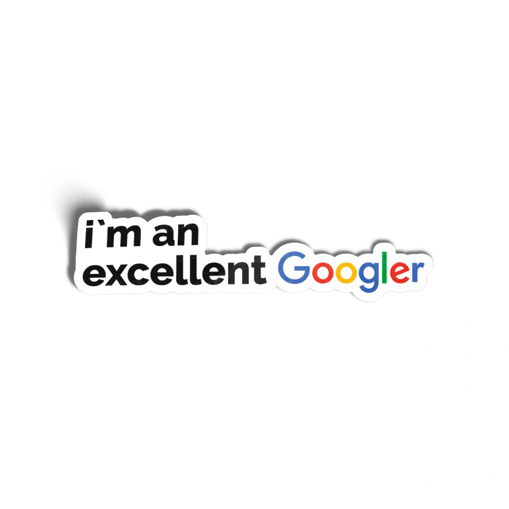 Adesivo I'm an excellent Googler, Programação