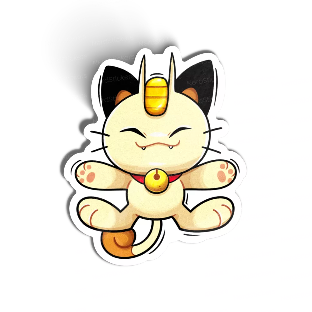 Adesivo Meowth, Anime e Mangá