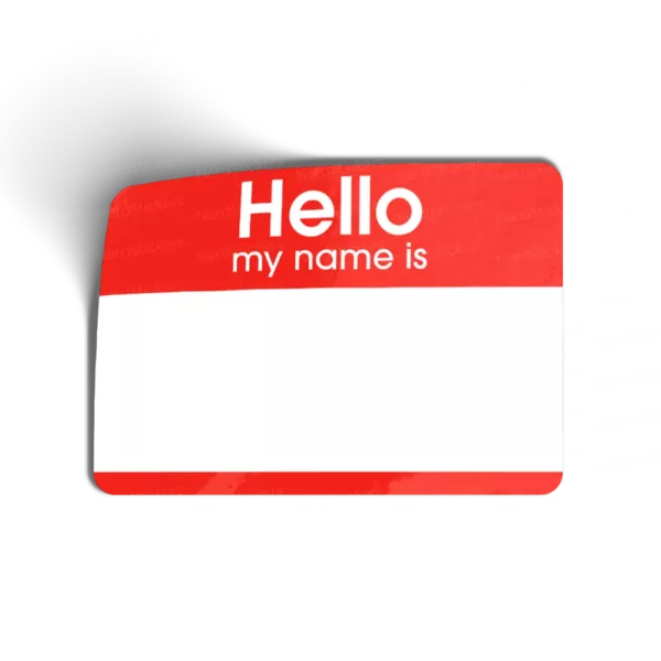 My name is sticker