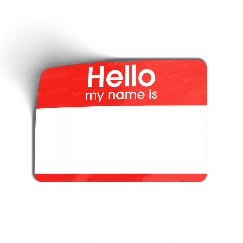 My name is sticker