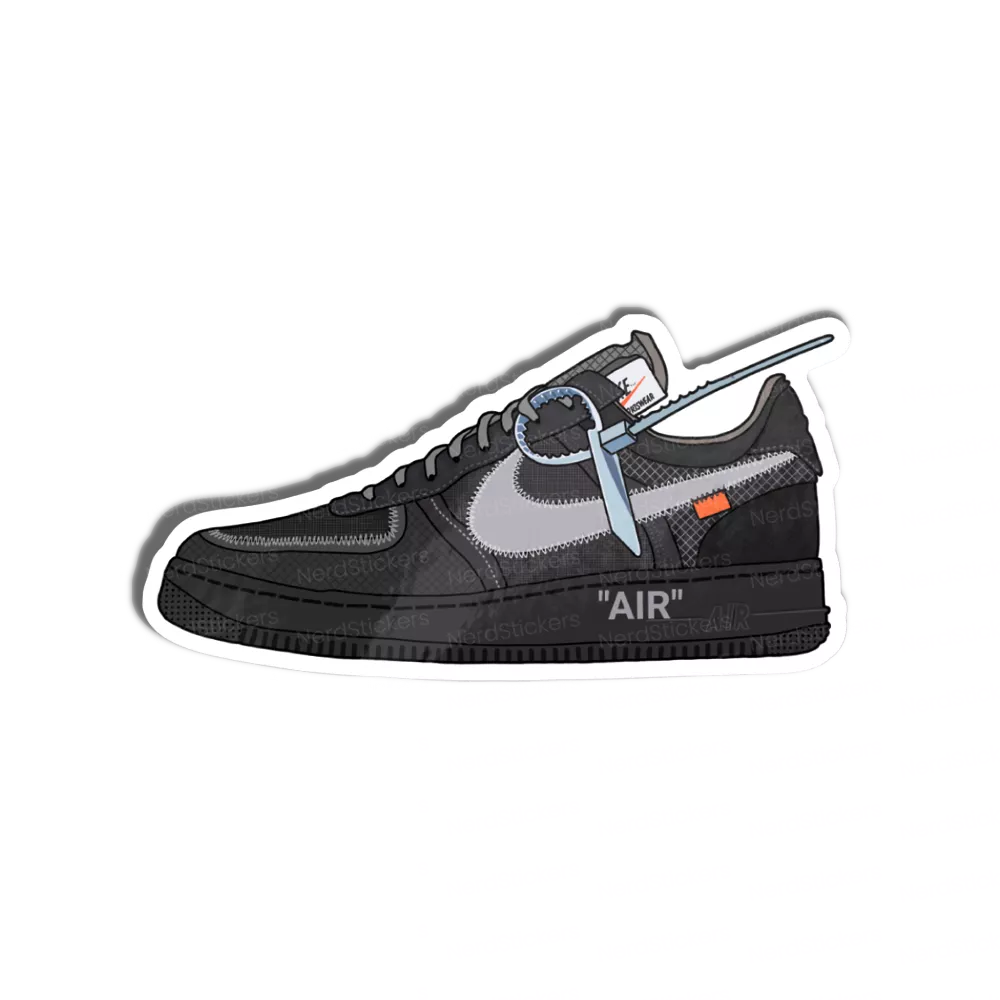 Adesivo NK Air Force 1 Off-White Black, Sneakers e Streetwear