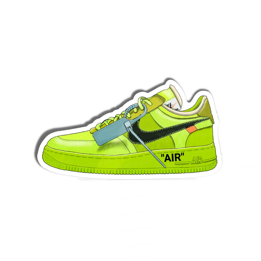 Adesivo NK Air Force 1 Off-White Volt, Sneakers e Streetwear