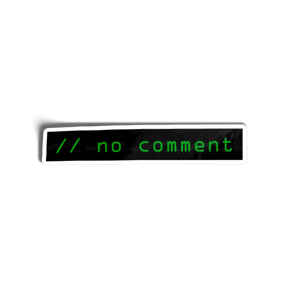 Adesivo No comment, Programação