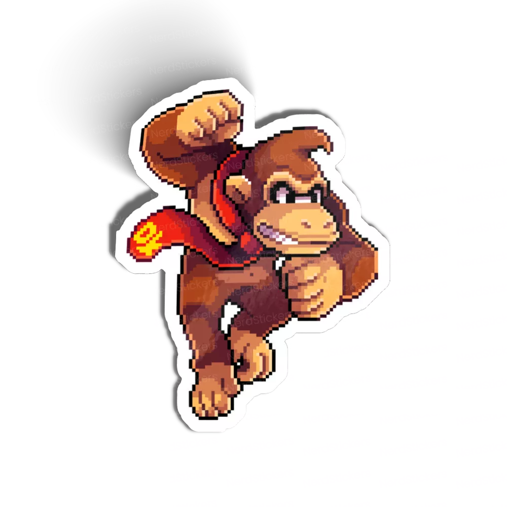 Pixel Donkey Kong sticker, Games