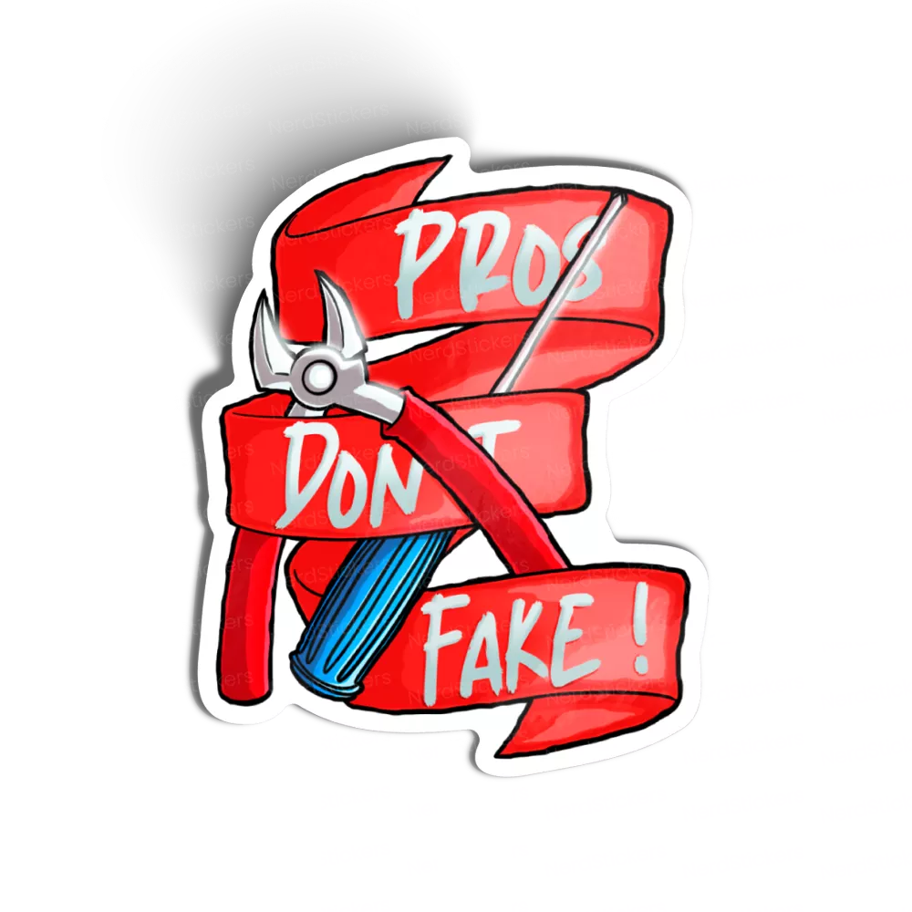 Pros don’t fake! sticker, Games