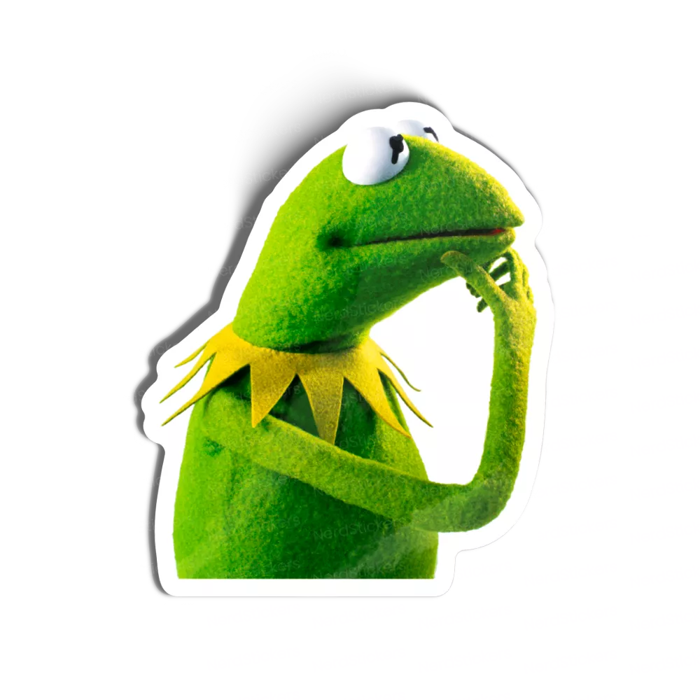 Thinker frog sticker, Animals