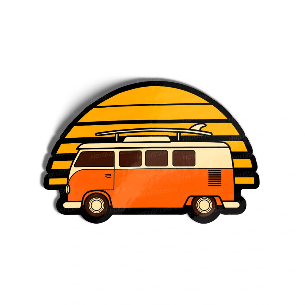 Van at sunset