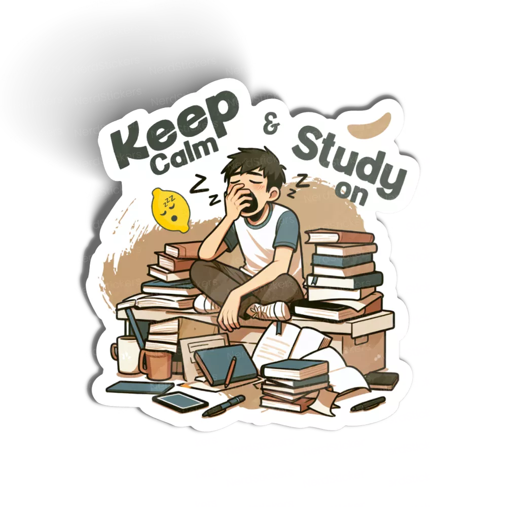 Adesivo Keep Calm & Study On, Memes e Humor