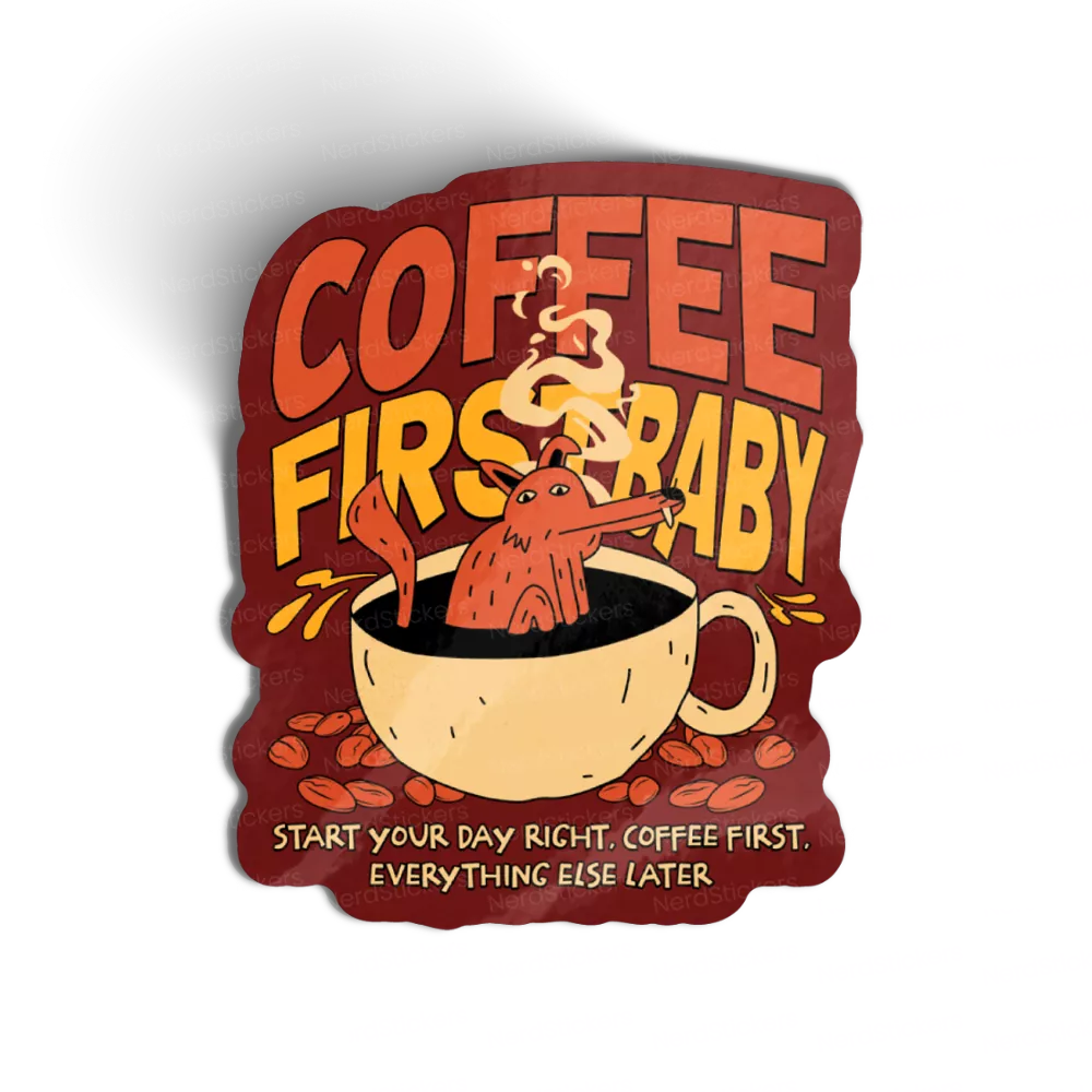 Adesivo COFFEE FIRST BABY, Comida e Bebida