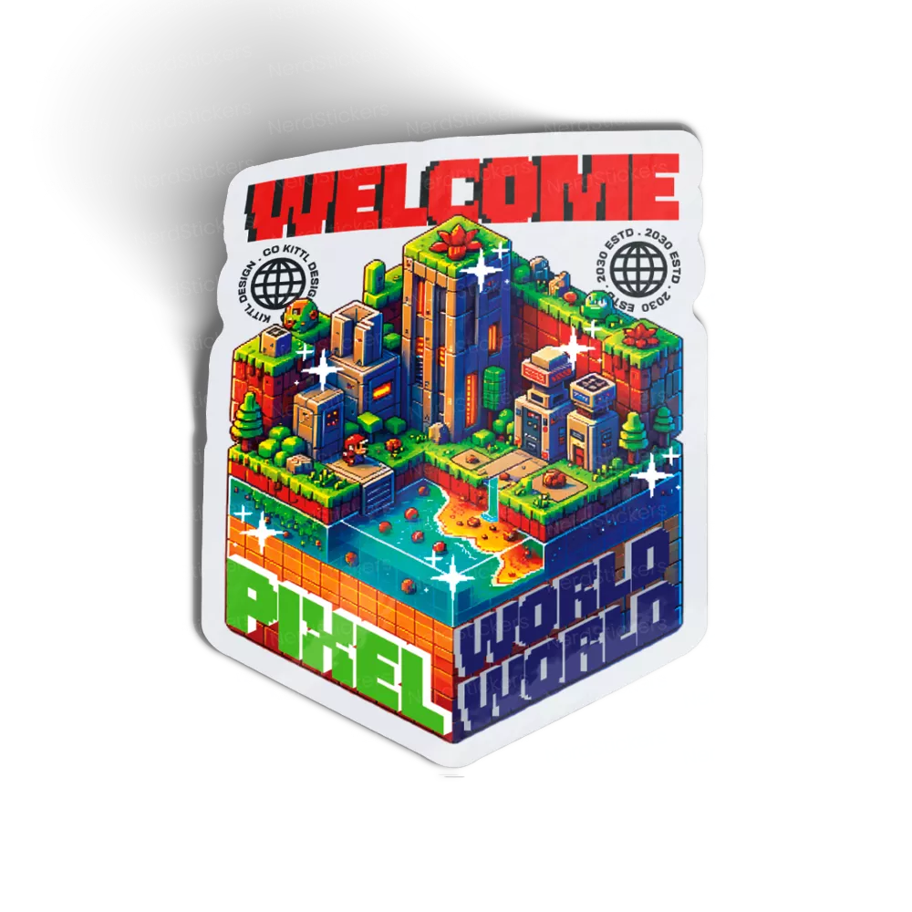 Adesivo WELCOME PIXEL WORLD, Programação