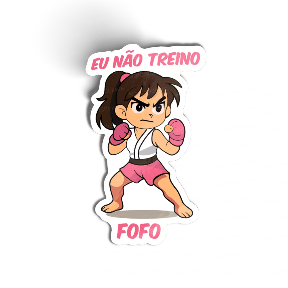 Adesivo Eu não treino fofo, Esportes