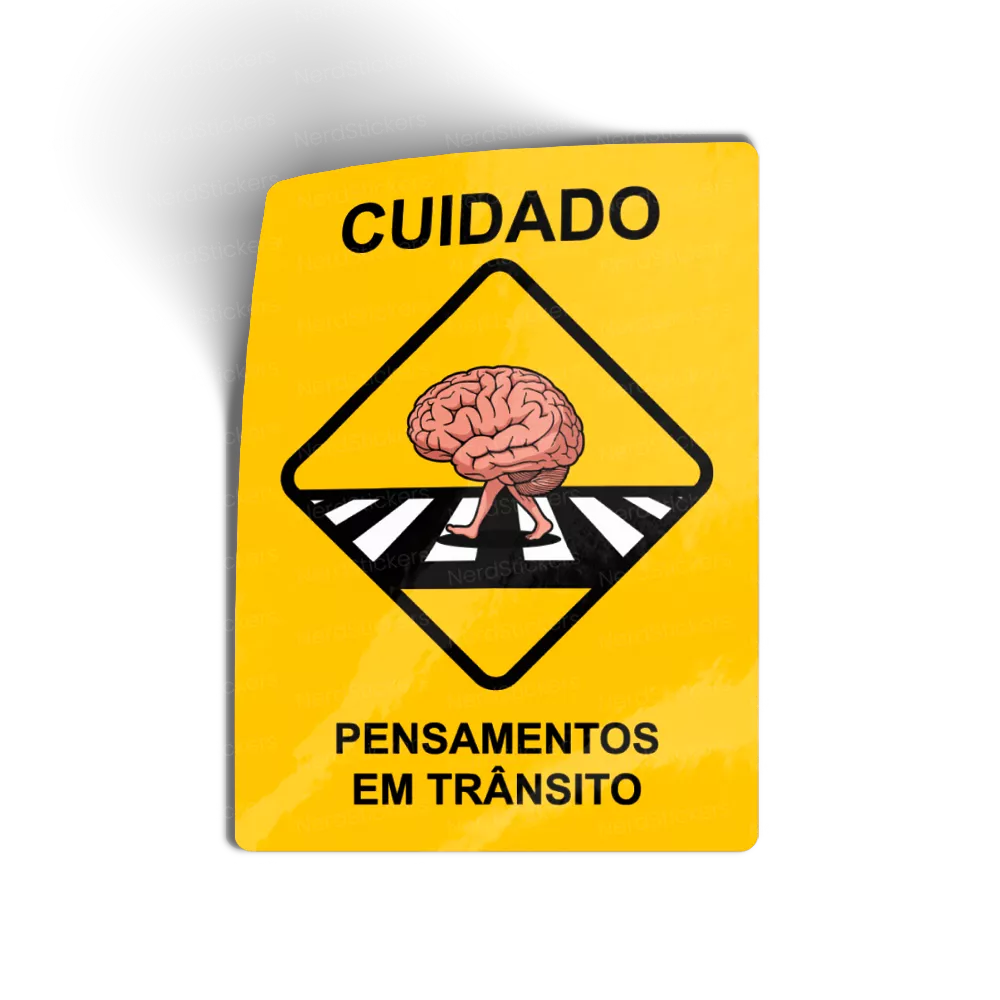 Adesivo Pensamento em trânsito, Design