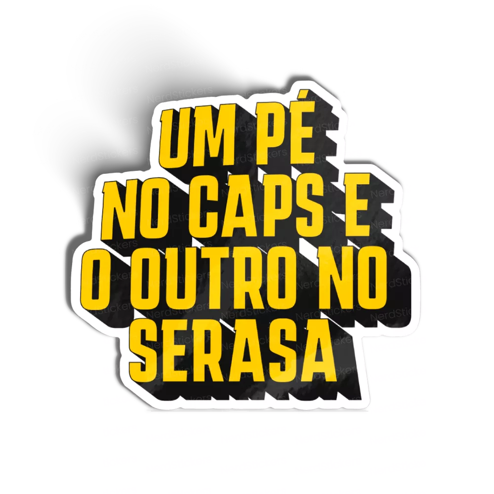 Adesivo Um pé no caps, Memes e Humor