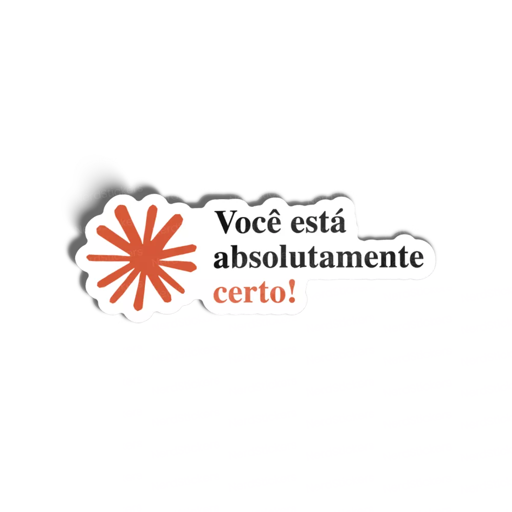 Adesivo Claude - Você está absolutamente certo, Design